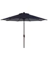 Safavieh Athens Inside Out Striped 9ft Crank Outdoor Auto Tilt Umbrella
