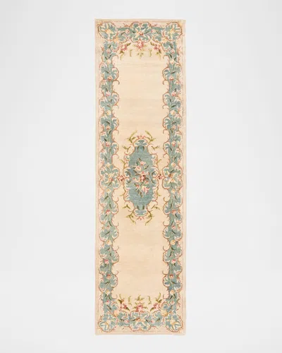 Safavieh Aubusson Hand Tufted Rug, 2' X 12' In Neutral