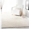 Safavieh August Shag Machine Made Area Rug, Ivory Shag / Flokati Style Easy Care In Neutral