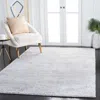Safavieh August Shag Machine Made Area Rug, Light Grey Shag / Flokati Style Easy Care In Gray