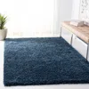 Safavieh August Shag Machine Made Area Rug, Navy Shag / Flokati Style Easy Care