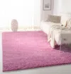 Safavieh August Shag Machine Made Area Rug, Pink Shag / Flokati Style Easy Care In Pink