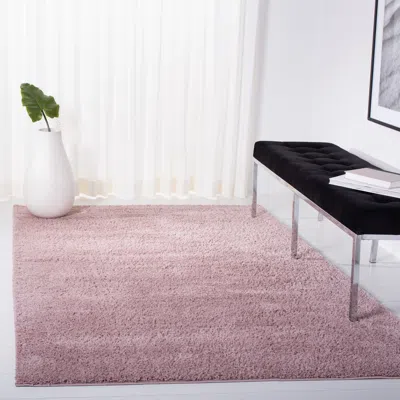 Safavieh August Shag Machine Made Area Rug, Pink Shag / Flokati Style Easy Care
