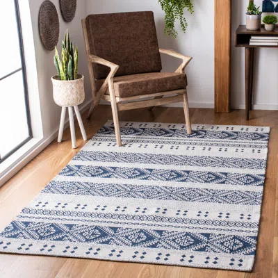 Safavieh Augustine Machine Made Area Rug, Navy / Creme Bohemian Style Easy Care