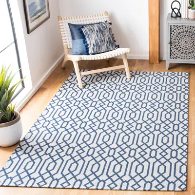 Safavieh Augustine Machine Made Area Rug, Navy / Light Grey Contemporary Style Easy Care