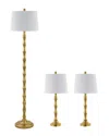 Safavieh Aurelia Floor And Table Lamp Set In Gold