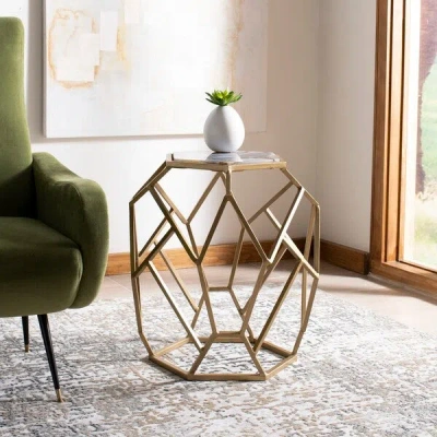 Safavieh Ava Geometric Accent Table In Brown