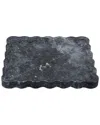 Safavieh Ava Marble Scalloped Tray In Black