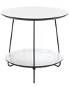 Safavieh Avaline Round Side Table In White