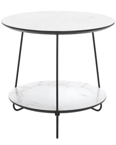Safavieh Avaline Round Side Table In White
