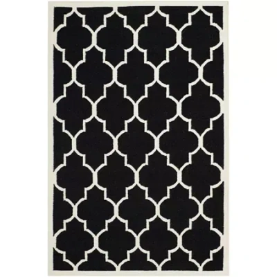 Safavieh Avery Hand Woven Flat Weave Area Rug In Black