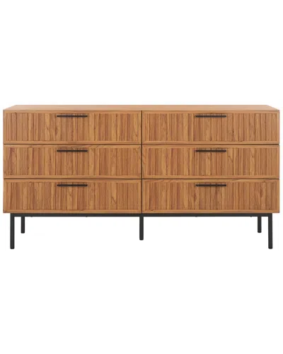 Safavieh Axelle 6-drawer Dresser In Brown