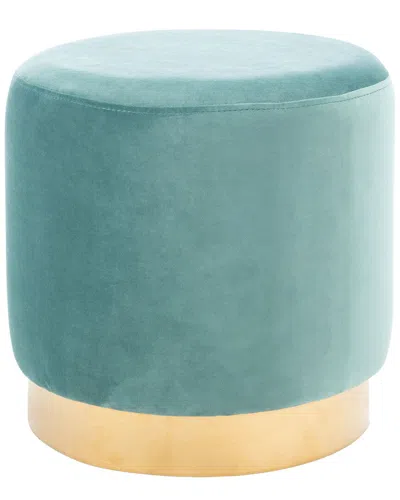Safavieh Azai Round Ottoman In Green