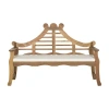 Safavieh Azusa Carved Detail Wood Patio Bench In Sand