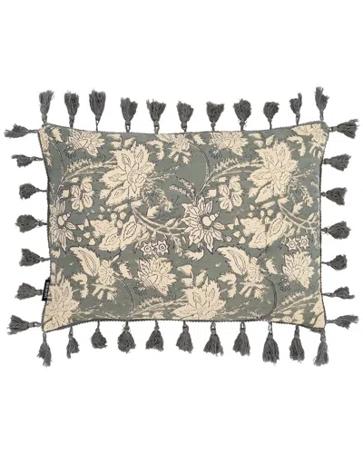 Safavieh Azzura 14x20 Cotton Lumbar Pillow In Green