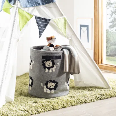 Safavieh Baby Collection Leo Storage Basket In Gray