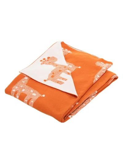 Safavieh Baby's Giraffe-print Cotton Throw In Orange