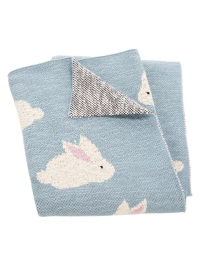 Safavieh Baby's Looloo Rabbit-print Cotton Throw In Blue