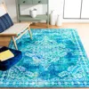 Safavieh Bahia Machine Made Area Rug, Blue / Green Traditional Style Non-slip Machine Washable In Blue