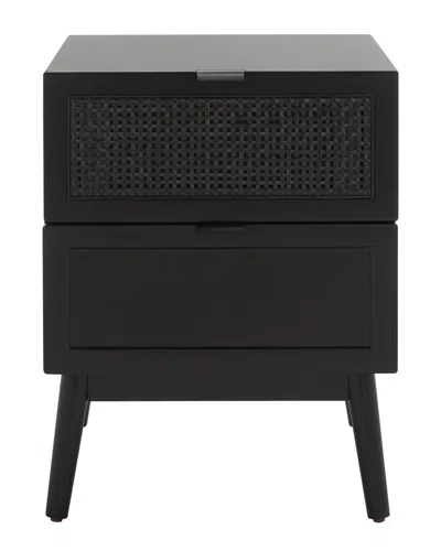 Safavieh Baisley 2drw Rattan Night Stand In Black