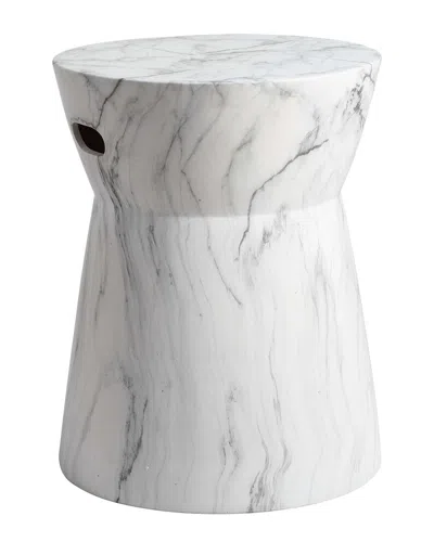Safavieh Balboa Marble Garden Stool In White