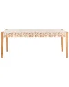 Safavieh Bandelier Leather Weave Bench