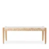 Safavieh Bandelier Leather Weave Bench In Off-white/natural