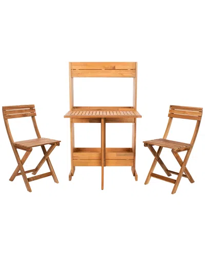 Safavieh Barley Outdoor Flower Shelf 3pc Bistro Set