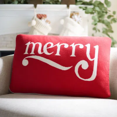 Safavieh Be Merry Pillow In Red
