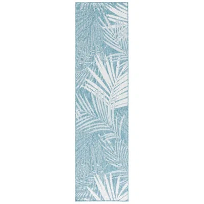 Safavieh Beach House Performance Floral Indoor/outdoor Area Rug In Blue;ivory