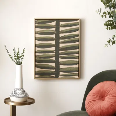 Safavieh Beanstalk Framed Linen Canvas In Green