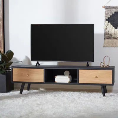 Safavieh Beatrix 2 Drawer 1 Shelf Media Stand In Black