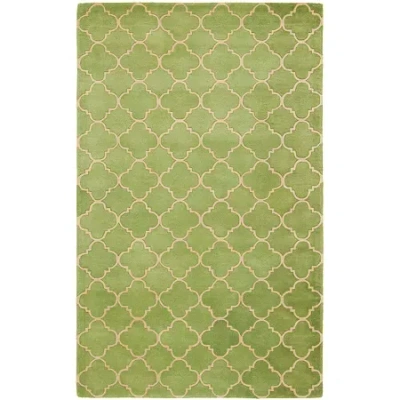 Safavieh Behram Geometric Hand-tufted Wool Rug In Green