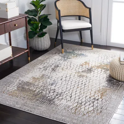 Safavieh Bel Air Machine Made Area Rug, Beige / Gold Transitional Style Easy Care In Neutral