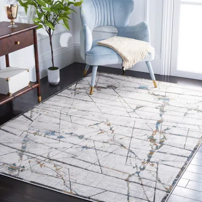 Safavieh Bel Air Machine Made Area Rug, Beige / Grey Contemporary Style Easy Care In Gray