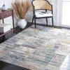 Safavieh Bel Air Machine Made Area Rug, Dark Grey / Gold Contemporary Style Easy Care In Gray