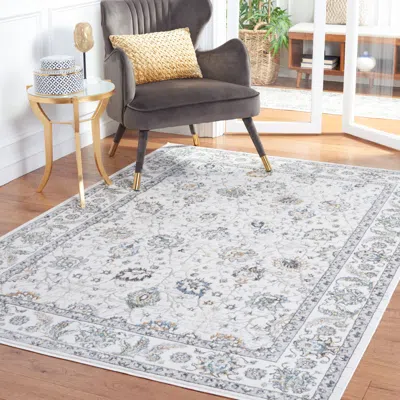Safavieh Bel Air Machine Made Area Rug, Grey / Beige Traditional Style Easy Care In Gray