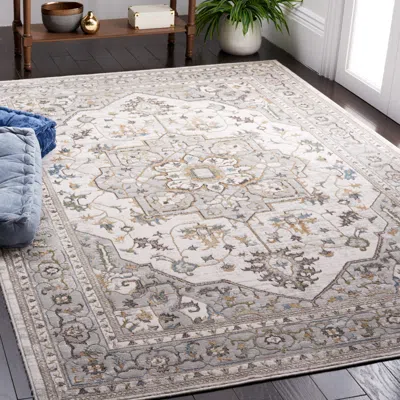 Safavieh Bel Air Machine Made Area Rug, Grey / Light Grey Traditional Style Easy Care