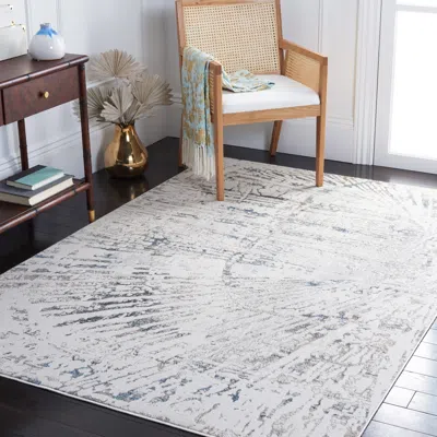 Safavieh Bel Air Machine Made Area Rug, Grey / Turquoise Contemporary Style Easy Care