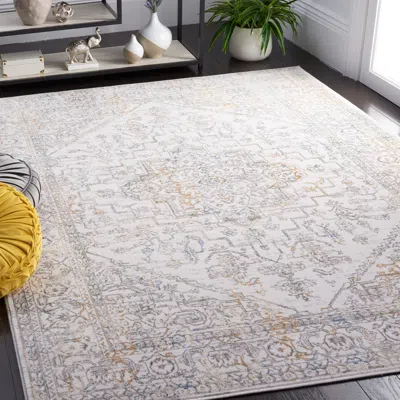 Safavieh Bel Air Machine Made Area Rug, Ivory / Grey Traditional Style Easy Care