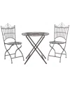 Safavieh Belen Outdoor Bistro Set In Black
