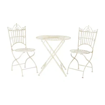 Safavieh Belen Patio Collection 3-pc. Bistro Set Folding In White
