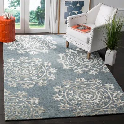 Safavieh Bella Hand Made Area Rug, Blue Contemporary Style Non-shedding