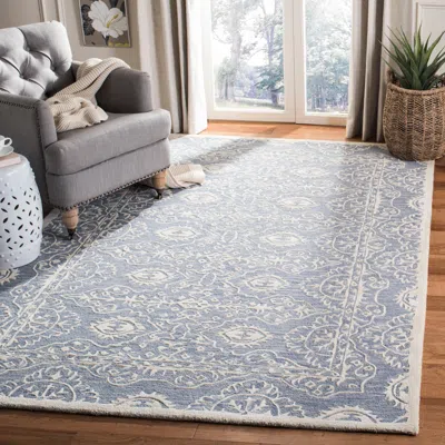 Safavieh Bella Hand Made Area Rug, Blue / Ivory Traditional Style Non-shedding