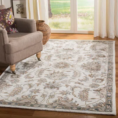 Safavieh Bella Hand Made Area Rug, Ivory / Light Grey Traditional Style Non-shedding In Gray