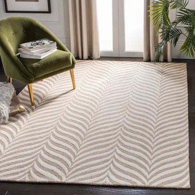 Safavieh Bella Hand Made Area Rug, Sand / Ivory Contemporary Style Non-shedding