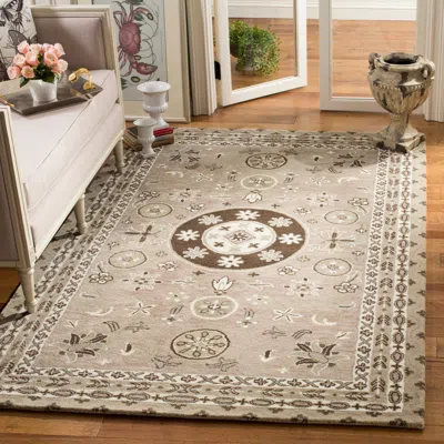 Safavieh Bella Hand Made Area Rug, Taupe / Light Grey Traditional Style Non-shedding In Gray