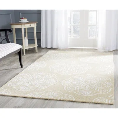 Safavieh Bella Hand Tufted Wool Geometric Rug In Beige,turquoise