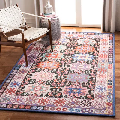 Safavieh Bellagio Hand Made Area Rug, Charcoal / Ivory Bohemian Style Non-shedding In Multi