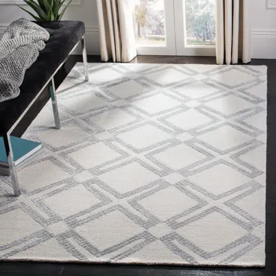 Safavieh Bellagio Hand Made Area Rug, Ivory / Silver Contemporary Style Non-shedding